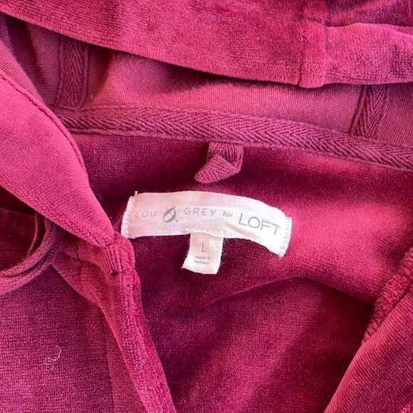 Lou & Grey Velour Wide Leg Track Suit Size Large - Picture 4 of 9